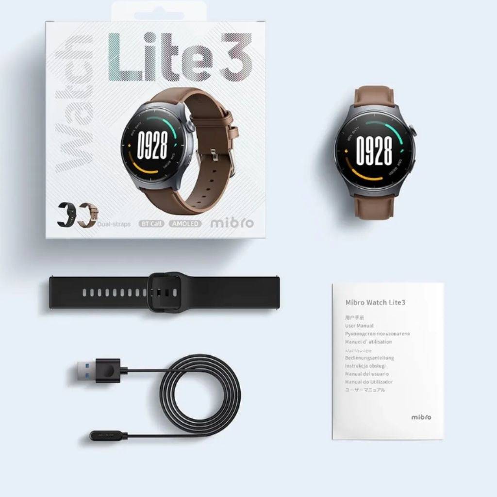 Smartwatch Mibro Lite 3 dorado de 1,3” con 2 mallas