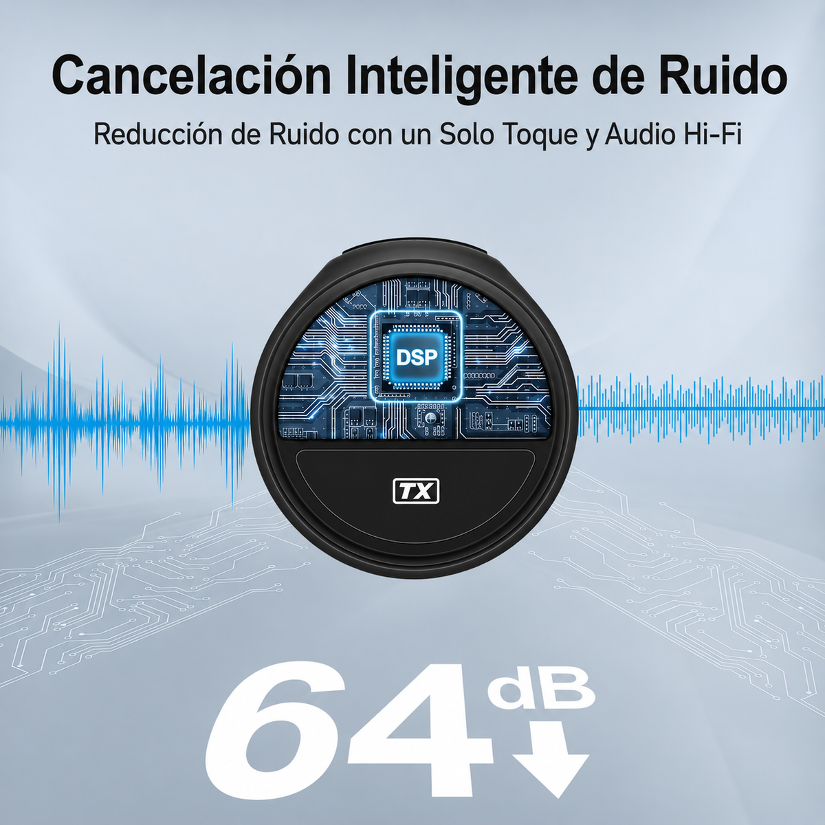 Micrófono Lavalier Inalámbrico Cancelación de Ruido