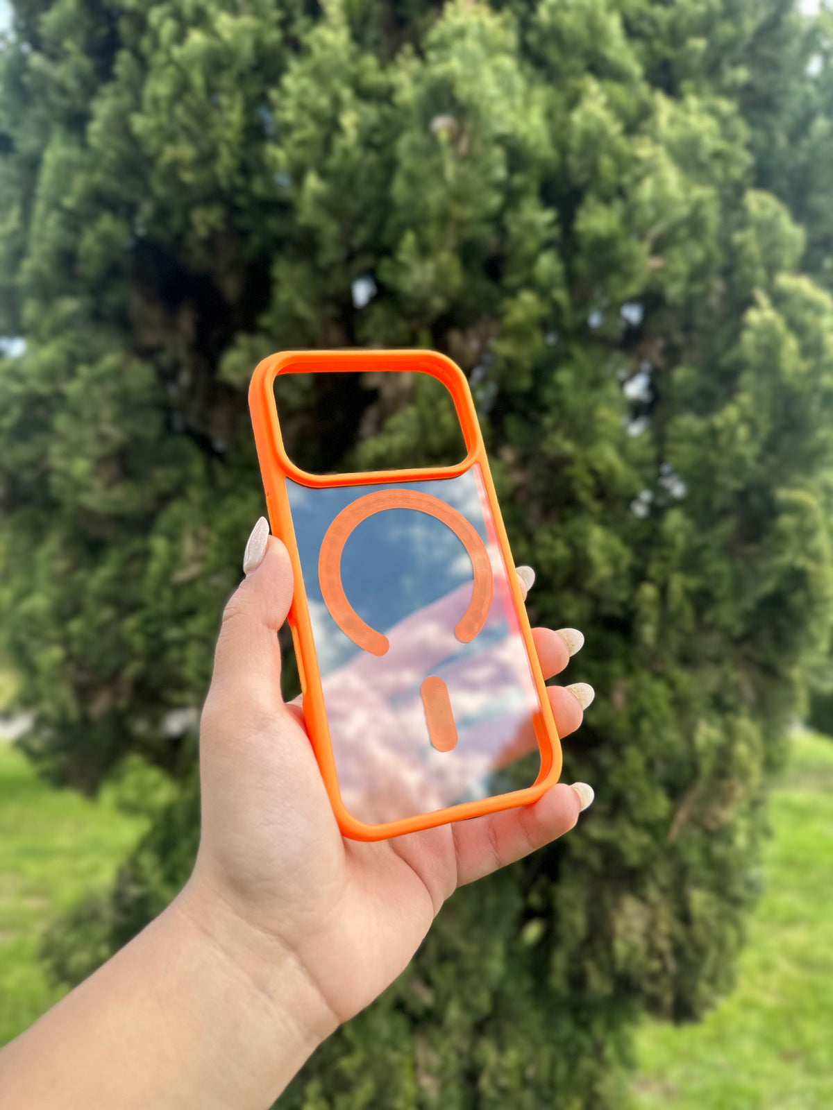 Funda Transparente Color Naranja - iPhone Edición 2027