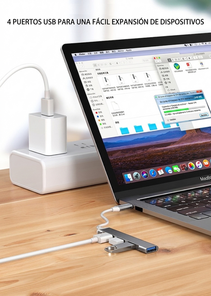 Adaptador Multipuerto 4 En 1 Usb C 3 Puertos Usb Macbook Pc