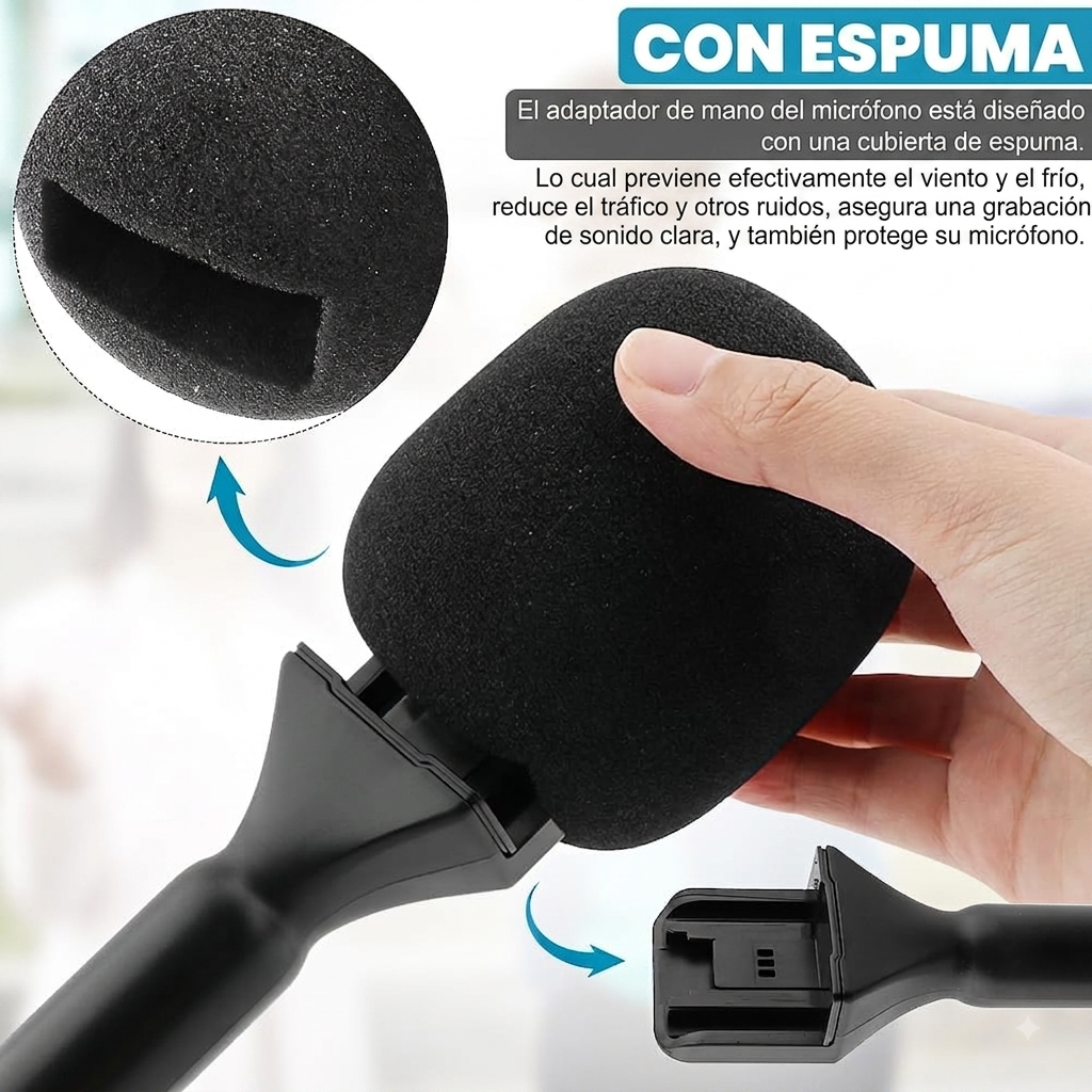 Soporte Mango Para Micrófono Inalambrico Mano Entrevista