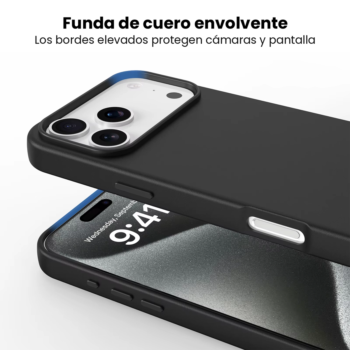 Funda iPhone Cuero Premium Negro - CLASE BUSINESS