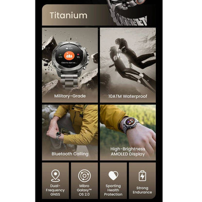 Smartwatch Mibro GS Explorer S Titanium gris de 1,32”
